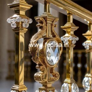 Premium Brass Crystal Railing for Luxury Interiors CR-3542