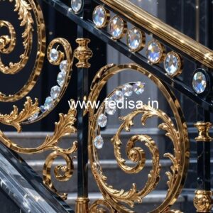Custom Brass Crystal Railing Designs CR-3549