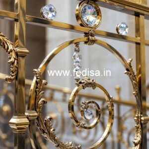 Premium Staircase Brass Crystal Railings CR-3563