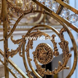 Designer Brass Crystal Railings for Duplex CR-3564