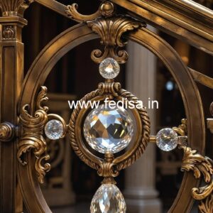 Stylish Brass Crystal Railings for Modern Interiors CR-3566