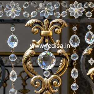 Stylish Brass Crystal Railings with Marble CR-3571