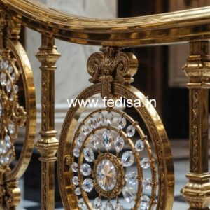 Premium Brass Crystal Railings for Modern Homes CR-3575