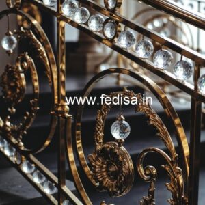 Designer Brass Crystal Railing for Luxury Homes CR-3577