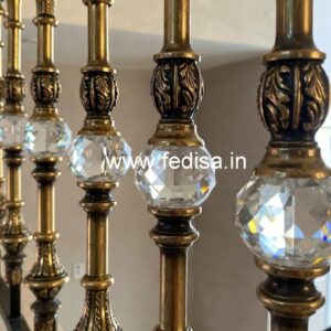 Luxury Brass Crystal Railings for Interior Design CR-3579