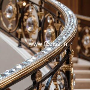 Luxury Brass Crystal Railings for Apartments CR-3581