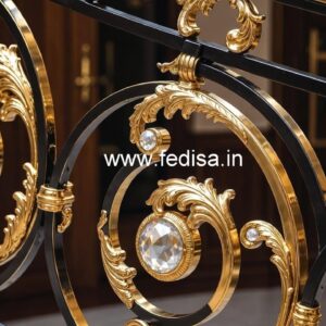 Stylish Brass Crystal Railings for Stair Design CR-3583