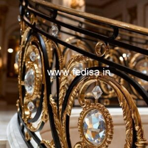 Luxury Brass Crystal Railings for Modern Homes CR-3588