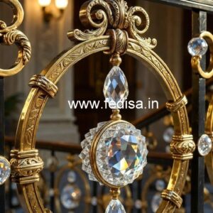 Designer Brass Crystal Railings for Modern Interiors CR-3590