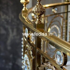 Elegant Brass Crystal Railings for Decor CR-3592