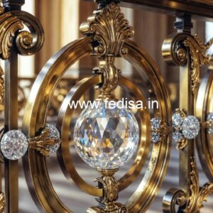 Luxury Brass Crystal Railings for Villas CR-3593