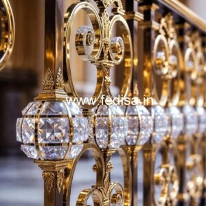 High-End Brass Crystal Staircase Railings CR-3603