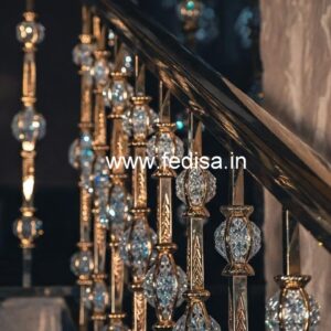 Premium Brass Crystal Railings for Interior Design CR-3605