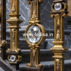 Luxury Brass Crystal Railings for Home Interiors CR-3606