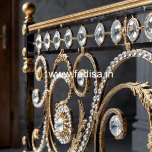 Best Brass Crystal Railing Ideas for Luxury Homes CR-3621