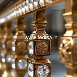 Elegant Brass Crystal Railings for Luxury Living CR-3624