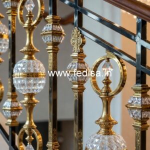 Stylish Brass Crystal Railings for Contemporary Interiors CR-3628