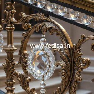 Elegant Brass Crystal Railings for Dream Homes CR-3632