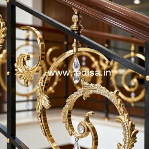 Elegant Brass Crystal Railings for Architecture CR-3638