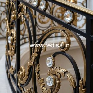 Stylish Brass Crystal Railings for Premium Interiors CR-3641