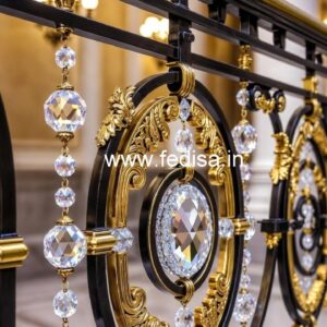 Premium Brass Crystal Railings for Classic Homes CR-3643