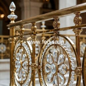 Luxury Brass Crystal Railing Design Ideas CR-3647