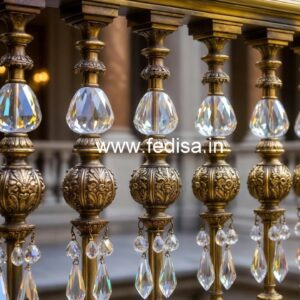 Luxury Brass Crystal Railing Design Ideas CR-3649