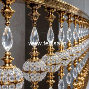 Classic Brass Crystal Railing Styles CR-3654