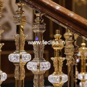 Contemporary Brass Crystal Railing Designs CR-3664