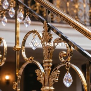 Premium Interior Brass Crystal Railings CR-3666