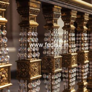 Royal Look Brass Crystal Railing Designs CR-3671