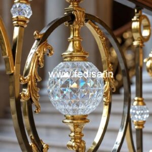 Beautiful Brass Crystal Stair Railings CR-3672