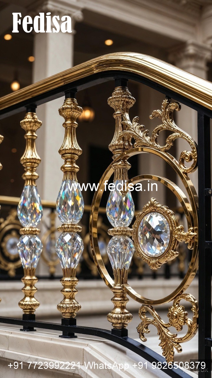 High-End Staircase Brass Crystal Designs CR-3678