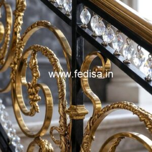 Designer Handcrafted Brass Crystal Railing CR-3680