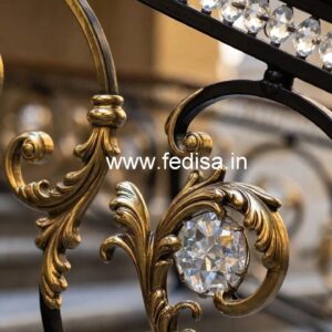 Brass Crystal Balcony Railing Ideas CR-3684