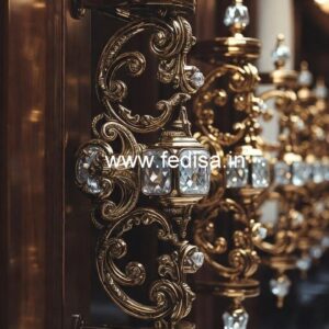 Elegant Crystal Embedded Brass Railings CR-3686