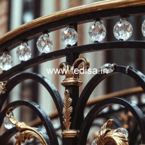 Fancy Brass Crystal Railing Designs CR-3689