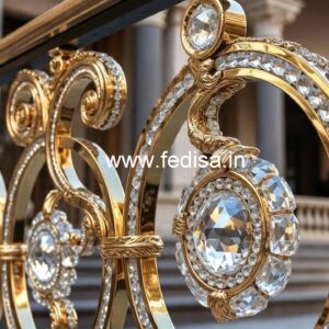Royal Interior Brass Crystal Railing Ideas CR-3694