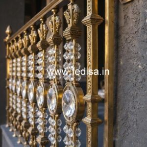 Modern Glass Brass Crystal Railings CR-3697