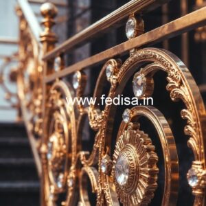 Premium Staircase Crystal Brass Railings CR-3703