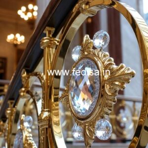 Modern Royal Brass Crystal Railings CR-3705