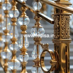 Decorative Crystal Brass Railings CR-3707