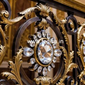 Brass Crystal Railings for Luxury Apartments CR-3710