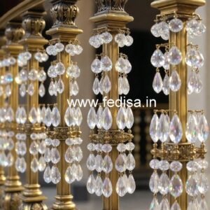 Contemporary Crystal Brass Railing Designs CR-3711