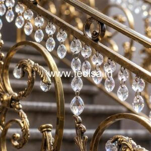 Luxury Handcrafted Brass Crystal Railings CR-3723