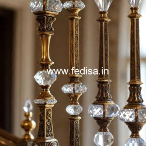 Royal Staircase Brass Crystal Designs CR-3728