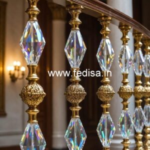 Elegant Stair Design with Brass Crystal CR-3733