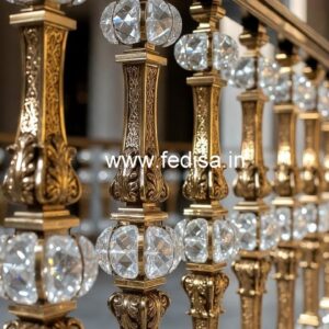 Designer Luxury Crystal Brass Railings CR-3738