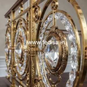 Luxury Brass Crystal Railings for Interiors CR-3745