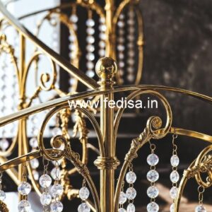 Classic Interior Crystal Brass Railings CR-3747